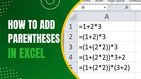 Using Parentheses Formula